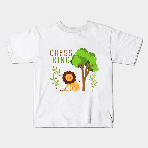 Chess Lion King Kids Kids T-Shirt by Chessfluencer